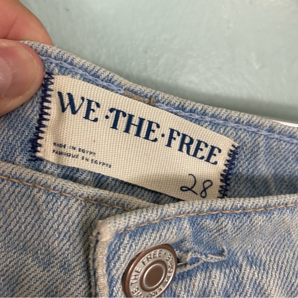 Free People‎ Westward Denim Jean Light Wash Blue Size 28 Baggy - Picture 6 of 9